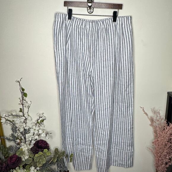 REFORMATION Fernando Linen Wide Leg Pants Antibes Stipe Sz 1X NWT {3A45} - Picture 5 of 9